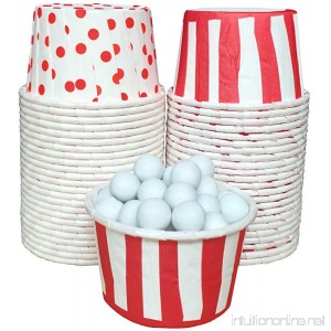Outside the Box Papers Stripe and Polka Dot Candy Nut Cups 48 Pack Red White - B017CV15D0